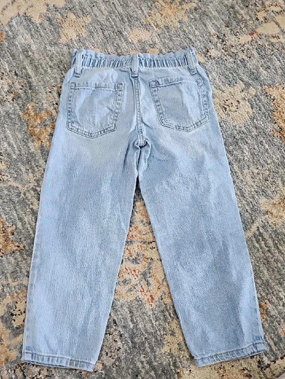Cat & Jack Light Blue Denim Paperbag Waist Jeans